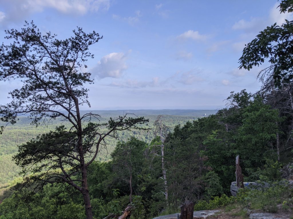 Looking west from the summit of Curahee Mountain.