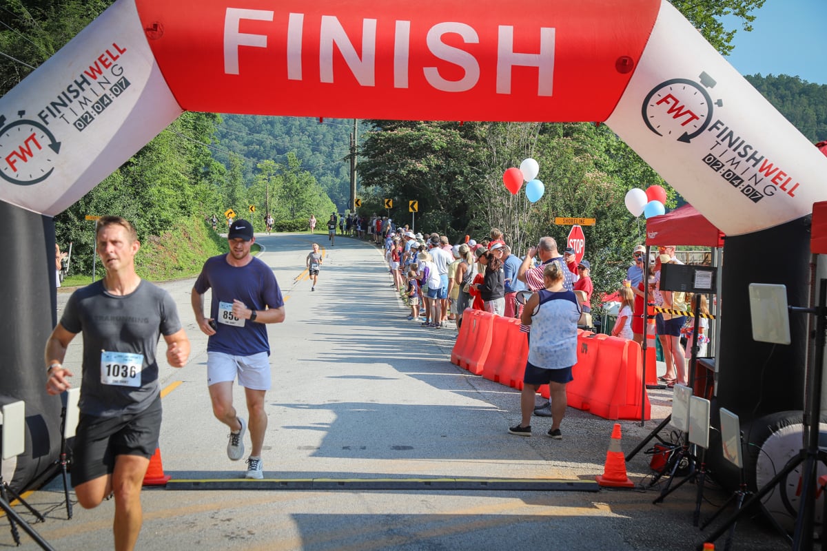 Finishing the 2025 Lake Burton Fun Run